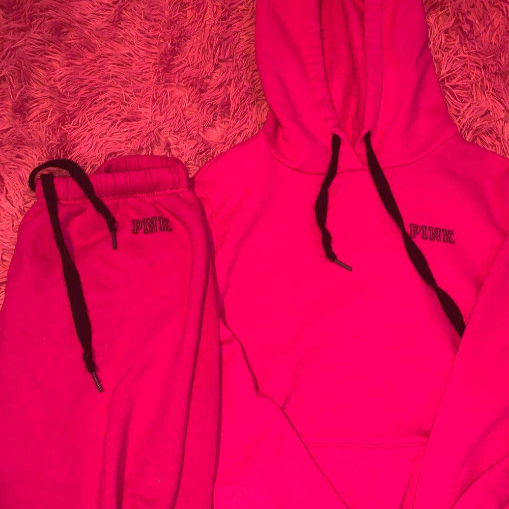 This is a Pink Victoria Secret Sweatsuit set!